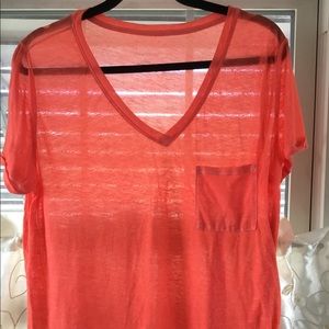 Xhilaration Sheer T Shirt Orange